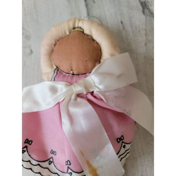 Plush pink AS IS ballerina ornament Xmas decor - Picture 6 of 6